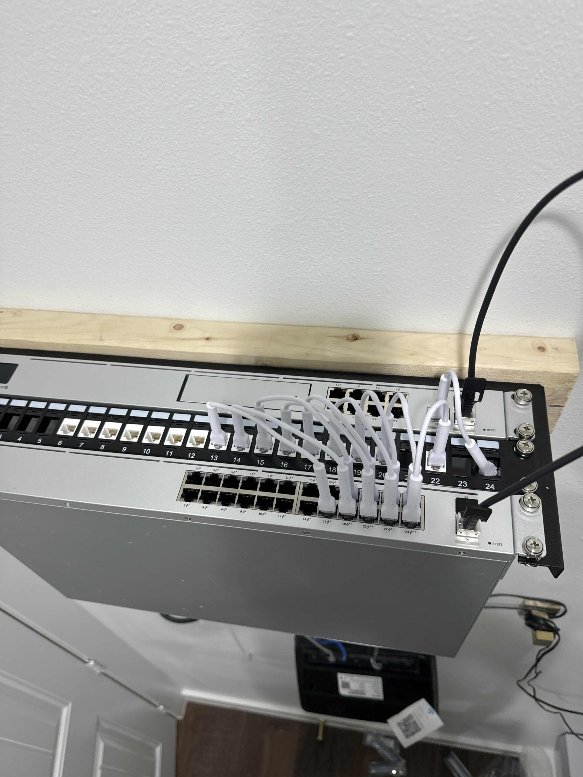 UniFi 3U networking rack installation by Coppell IT